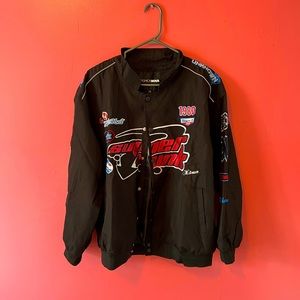 BLACK VARSITY STYLE BOMBER JACKET